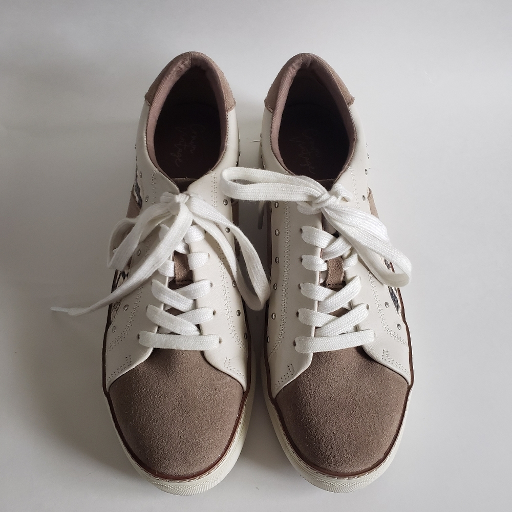 Crown Vintage Suede & Python Print Sneakers - image 5